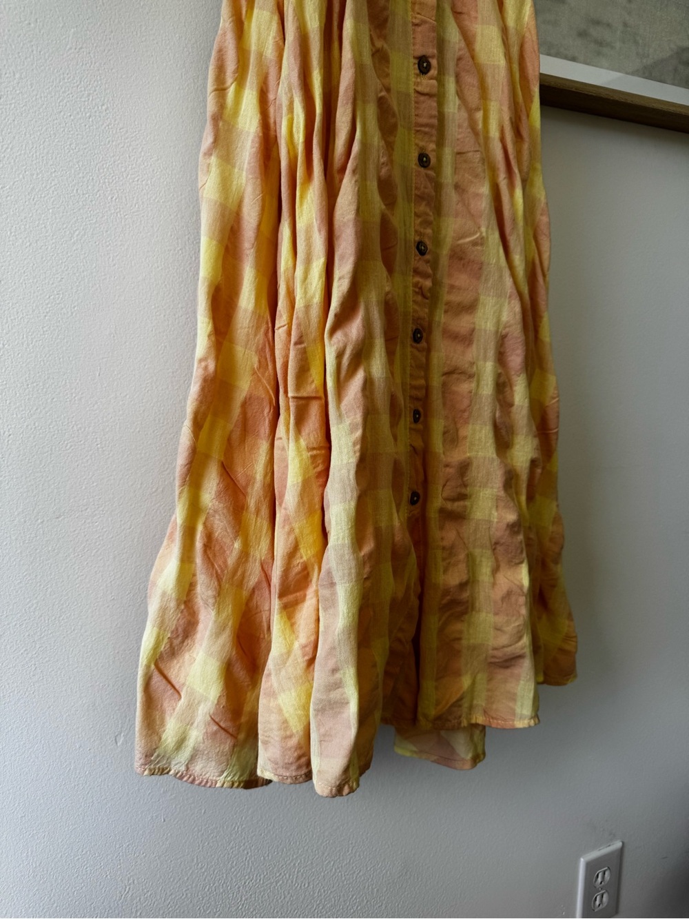 Via Gingham Cotton Seersucker Sundress M - Picture 6 of 10
